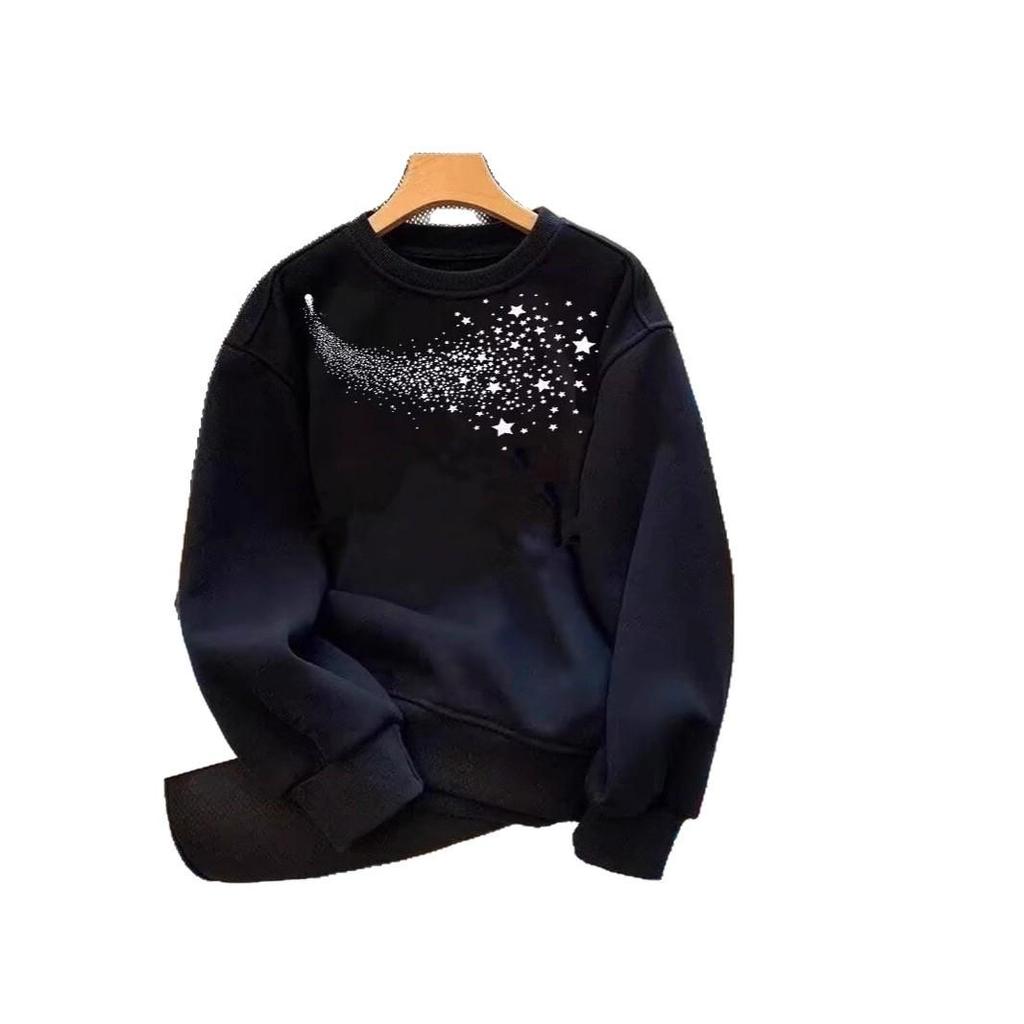 Men's Baby's Breath Autumn Crew Neck Sweatshirt - Casual, Versatile, Stylish Hua Cotton Top