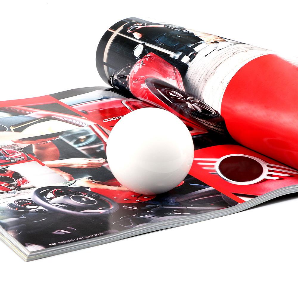New Universal Acrylic White Round Ball Shift Knob Manual Gear Shifter Head W Adapter