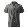 Bohemian Men's Casual Printed Short Sleeved Single Breasted Lapel Shirt