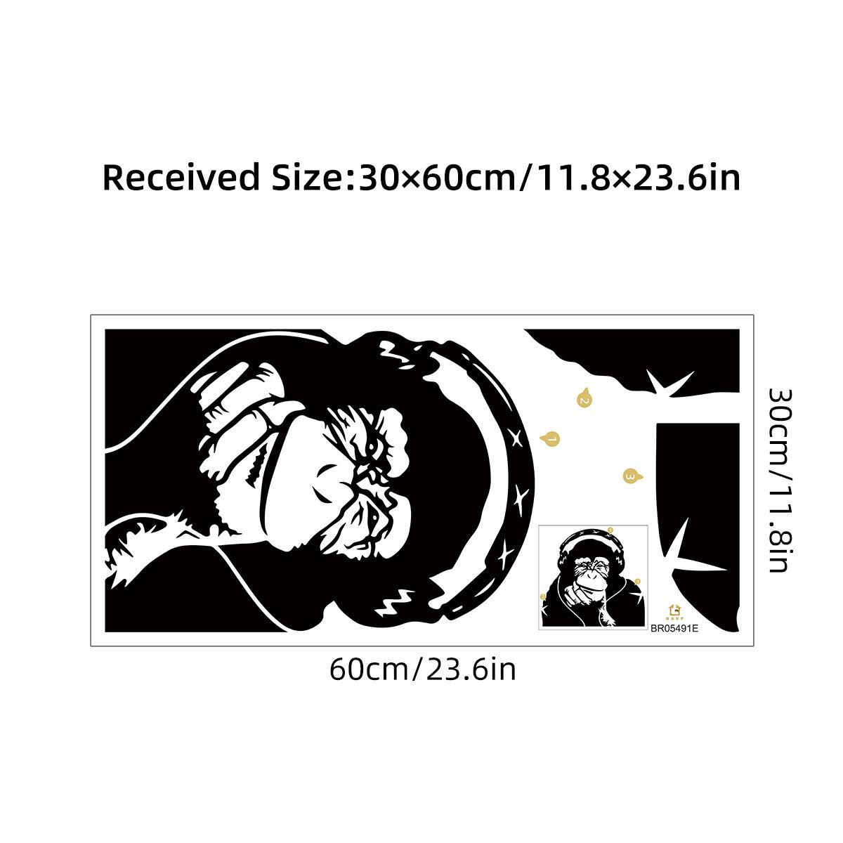 Chimpanzee self-adhesive wall stickers, room living room background wall decoration wall stickers