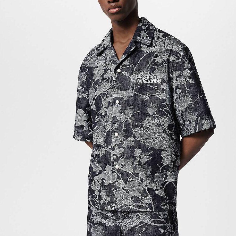 LOUIS VUITTON Short-Sleeved Denim Shirt 1AFQZB