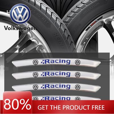 For VOLKSWAGEN VW 4pcs Aluminium Alloy Car Wheel Hub Stickers For Volkswagen GTI R-Line R Polo T5 Golf Passat Scirocco Jetta Bee