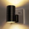 Luz de Noite de Parede com Sensor Crepúsculo ao Amanhecer, Brilho Ajustável até 100LM, Branco Quente 3000K, Pacote com 1 Design Vintage