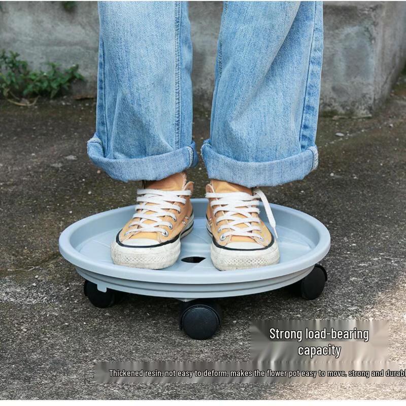 Lilang Rolling Plant Pot Caddy with Drip Tray