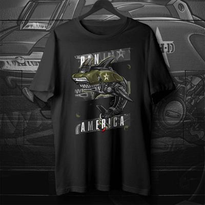 Classic USA Motorcycle Pan America Shark Inspiration T-Shirt New 100% Cotton O-Neck Short Sleeve Casual Mens T-shirt