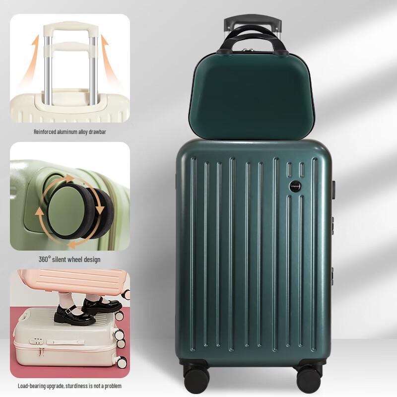 TOUO ABS Hardshell Luggage Set with Cosmetic Bag 18 Inch