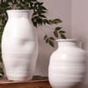 Pure White Decorative Vase for Living Room or Entryway - Perfect for Tabletop Flower Arrangements