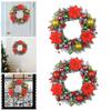 Decorative Artificial Christmas Wreath 40cm Floral Garland for Front Door Wall Indoor Outdoor Party Accent