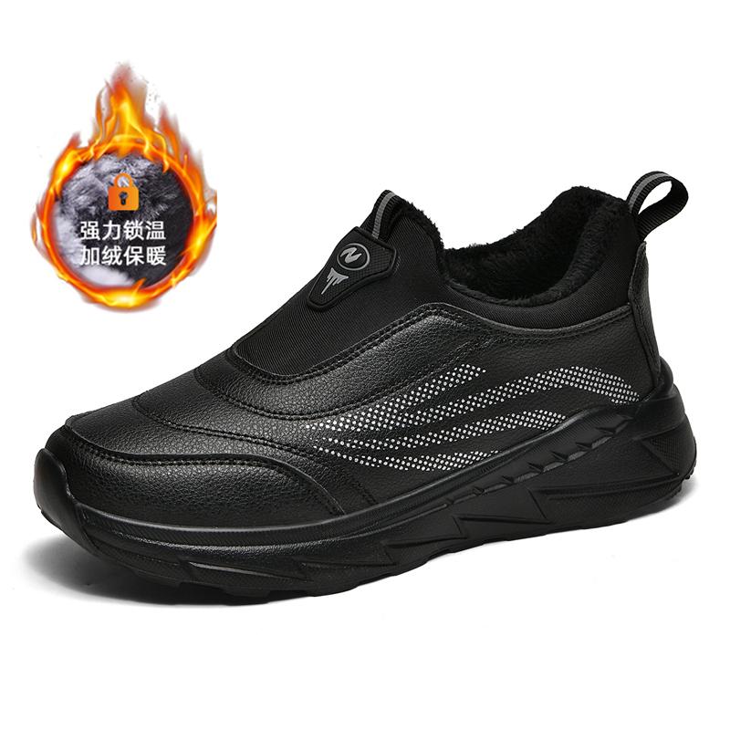 Winter Warm Leather Sneakers Men Casual Walking Shoes Sports Thick Soles Autumn Winter Zapatillas Deportivas Hombre
