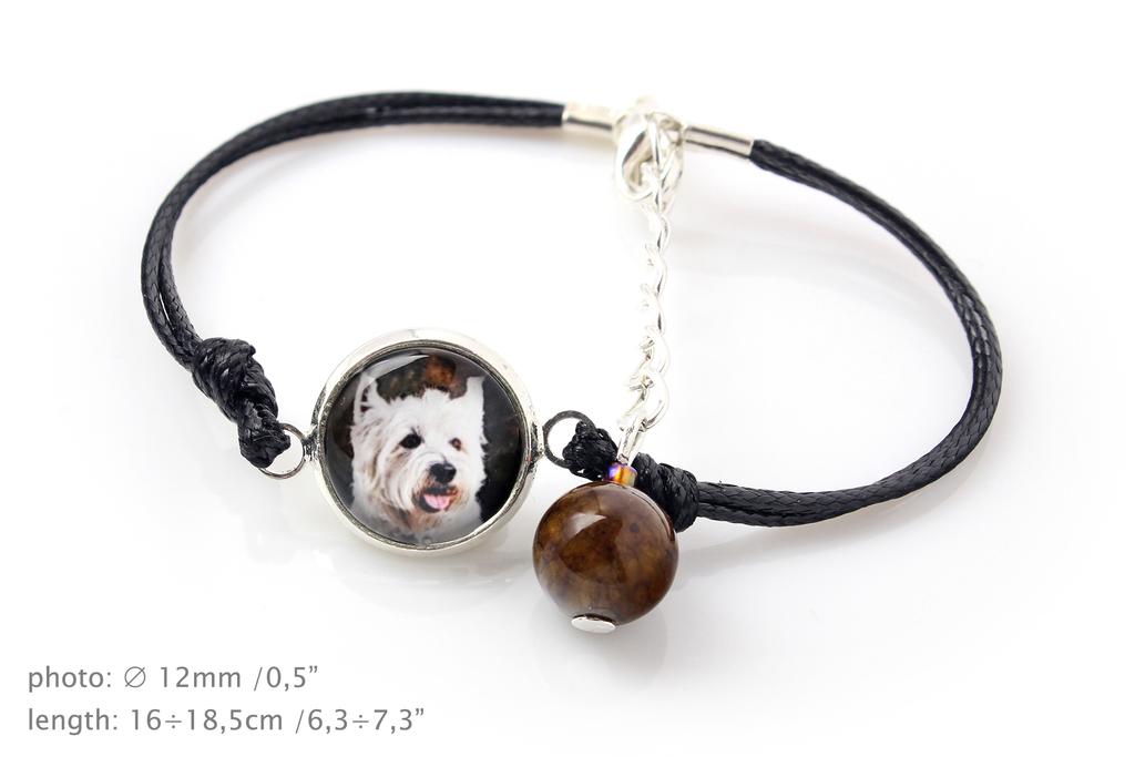West Highland White Terrier, Westie, Westy - bracelet with your photo handmade, unique jewelry from the Art-Dog brand