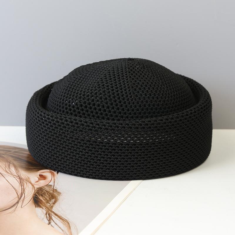 

Summer Mesh Outdoor Breathable Beret for Women Taqiyah Kufi Hard Pink Berets Caps Elegant Sun Hat sale One Size чорний