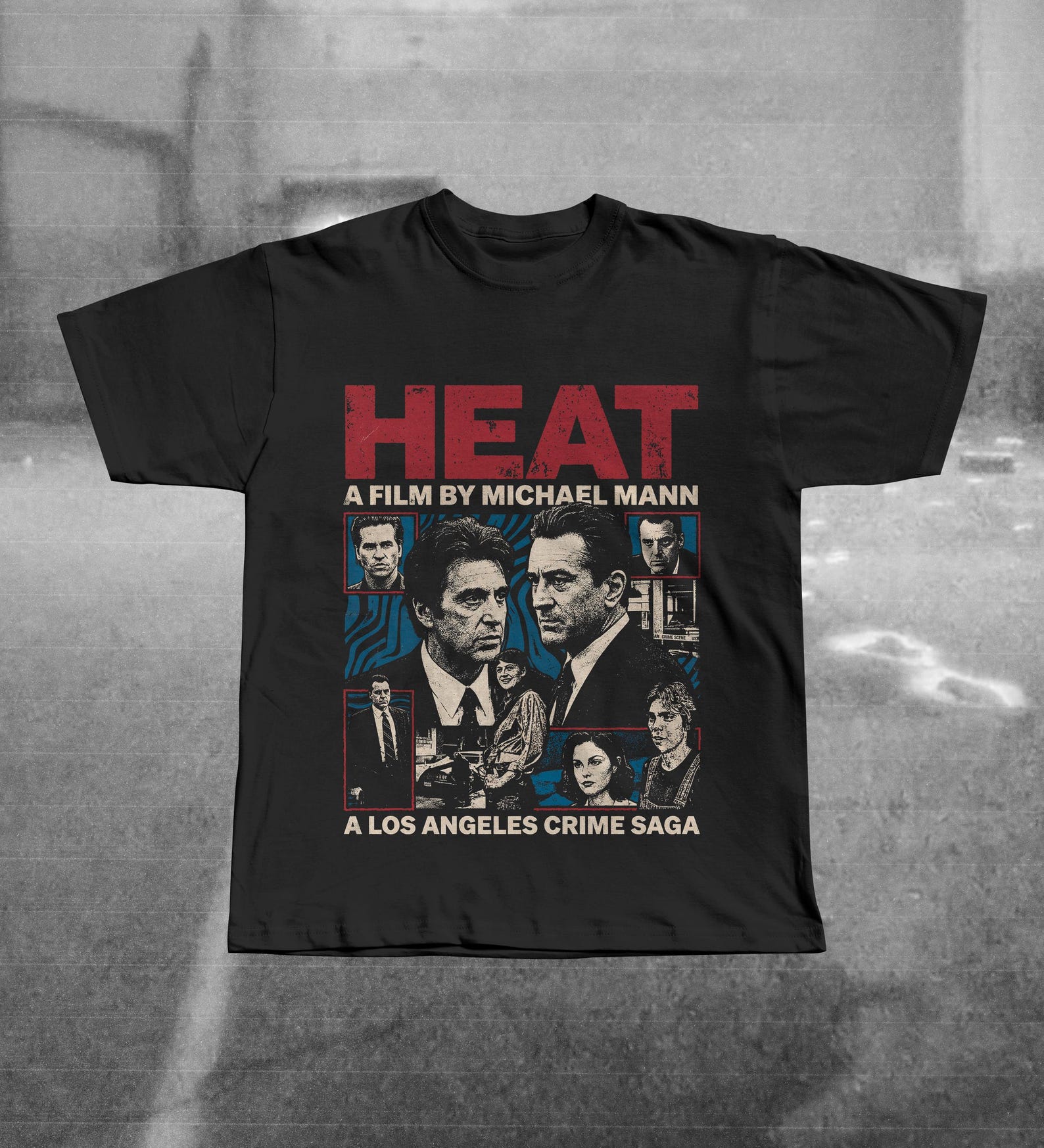 Heat 1995 Movie Graphic Tee, Cult 90s Heist Film T-Shirt M