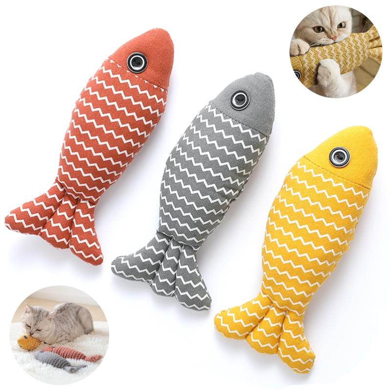 Cross-border Pet Cat Mint Toy For Cats Interactive Catnip Plush Fish Toy