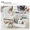 Large Capacity Multifunctional Desk Organizer With 2 Transparent Drawers, Desktop Office Supplies Storage Pen Holder For School