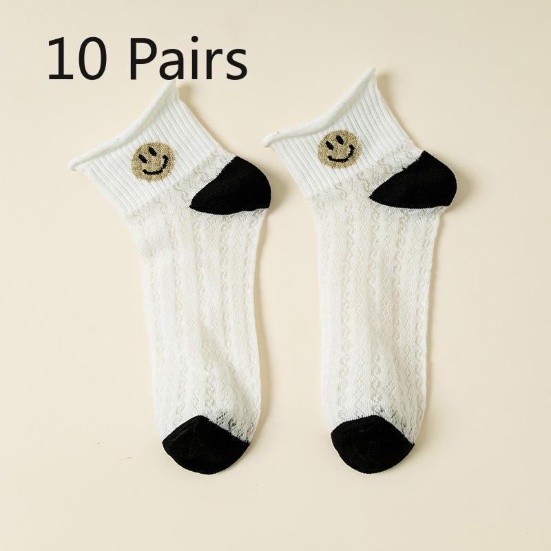 

10 пар женских летних тонких деревянных носков с коротким голенищем, дышащих с боковой частью для ушей 10 Pairs