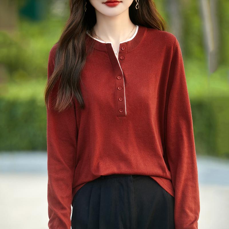 Cashmere genser for kvinner Qinghe cashmere 50 % ull 50 % silke Dame høst og vinter kashmir genser myk og varm