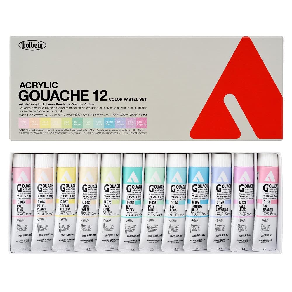 

Holbein Acrylic Gouache D442 20ml Pastel Colors 12 Color Set 07442