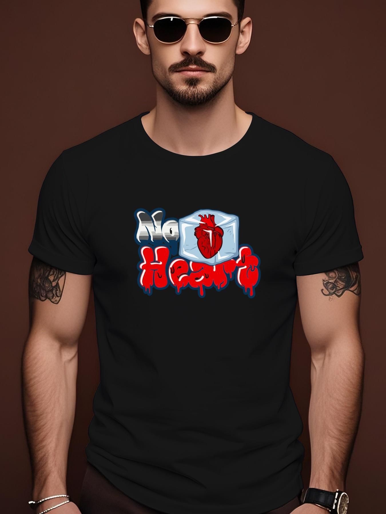 Summer Tshirt with Heart Design - Cotton S