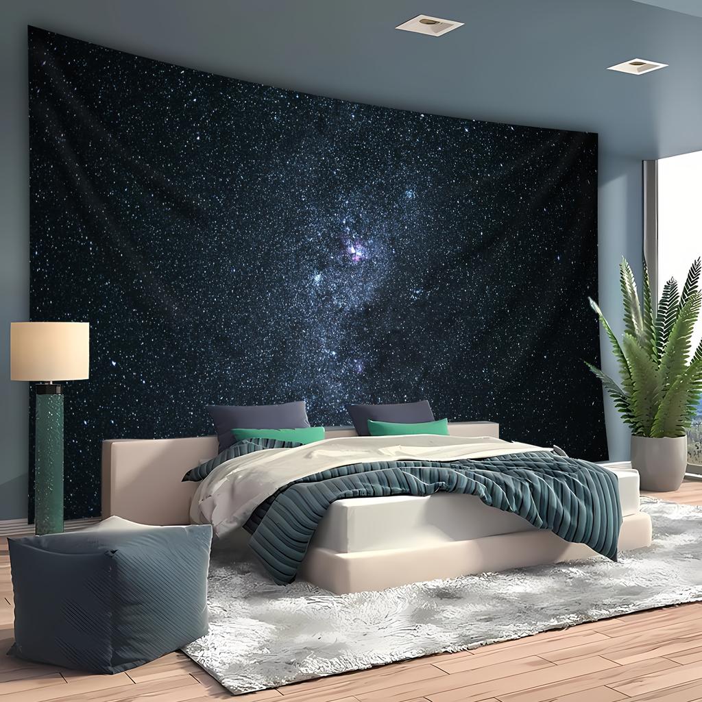 1pc Ultra Large Size Minimalism Starlit Sky Milky Way Natural Landscape Aesthetics Print Tapestry Birthday Gift Room Decoration