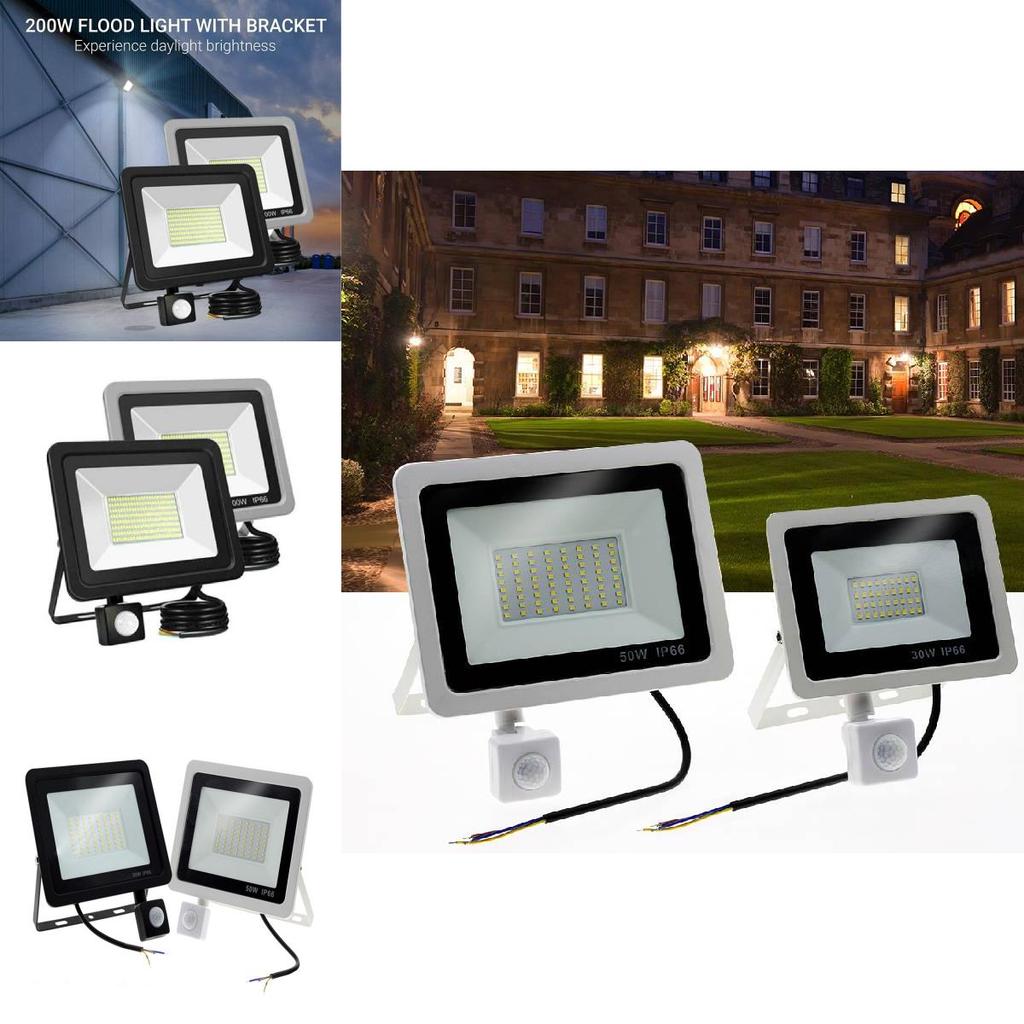 50w Led Waterproof Outdoor Courtyard White Light With Human Body Induction