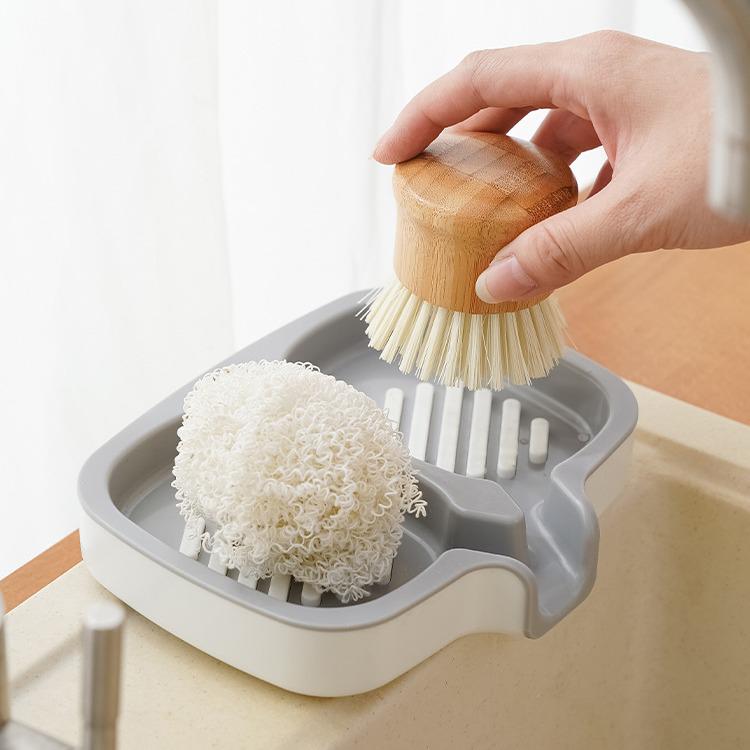 Double-Layer Soap Dish with Spout: Wall-Mounted Bathroom and Laundry Holder