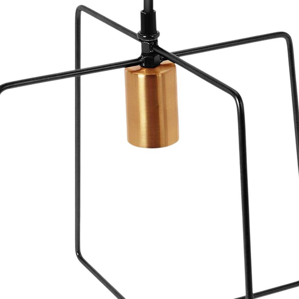 Black and gold metal hanging lamp
