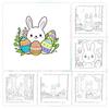 1pc,Bunny Colouring Book - Teen Colouring Book - 30 Sheets, 8.3x 8.3 inches, Adult Stress Relief, Birthday, Easter Holiday Gift