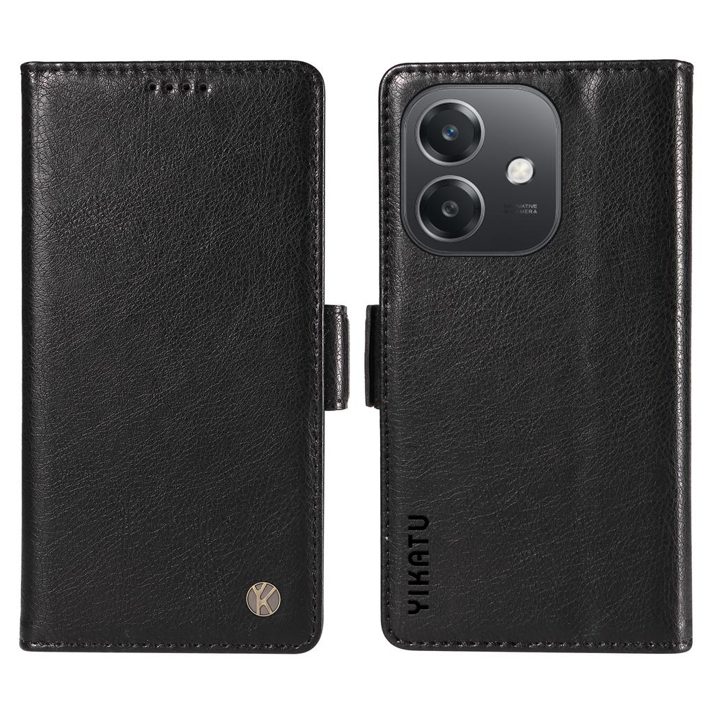 YIKATU For Oppo A5x 5G/A3x 4G/5G (India)/A3 4G/5G/A60 5G/A40 4G/A40M 4G Case PU Leather Phone Cover Litchi Texture