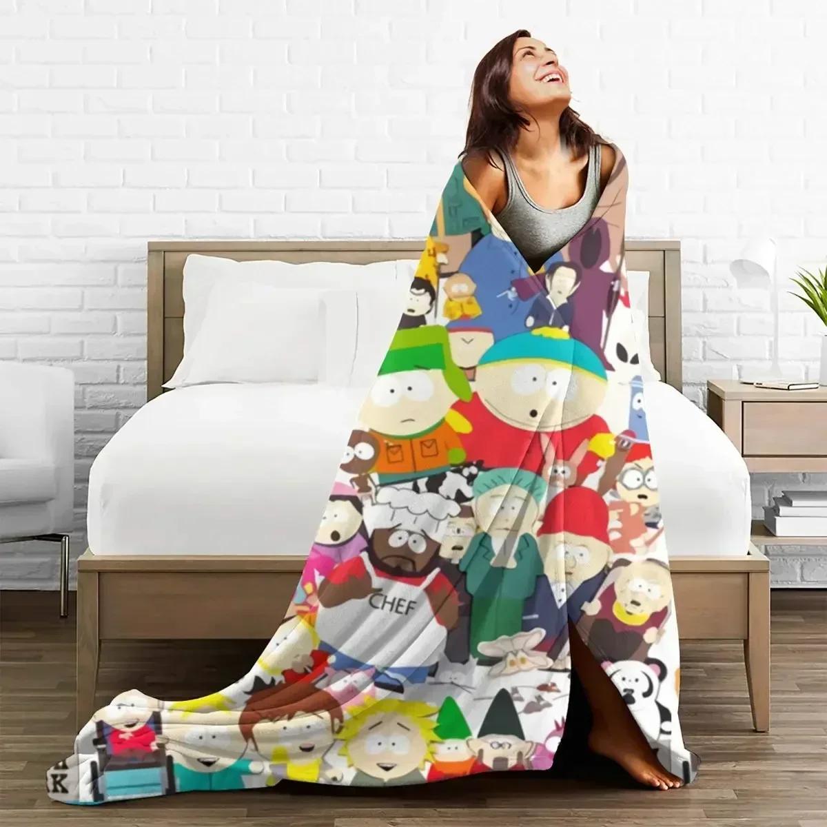 South Park Collage Cartoon Anime Throw Blanket Fun Home Throw Blanket  X  Cm Rug Piece 75X95CM
