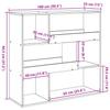Room Divider Artisan Oak 100 X 33 X 94.5 Cm Wood Based Material