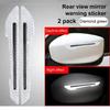 2PCS Car Reflective Sticker Car-styling Rearview Mirror Sticker Safety Warning Reflective Sticker Car Strip Stickers Exterior