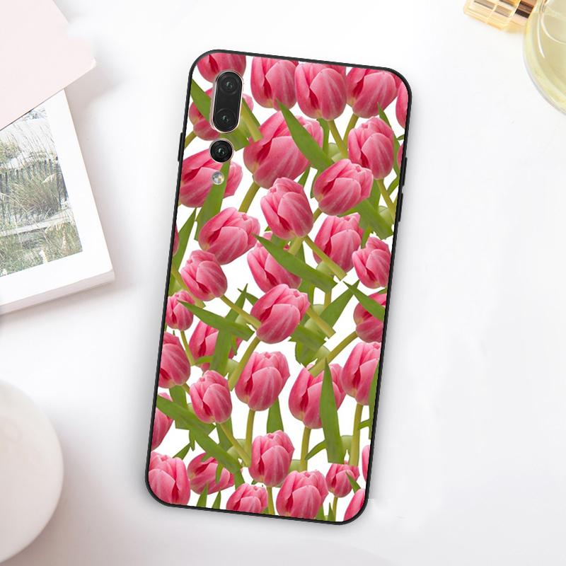 Tulips Flower Spring For Huawei Nova 5T 9 10 SE 7i 8i 11i 12i Y73 Y90 Y70 Y72 Y61 Y91 Y60 P20 P40 P30 Lite Case