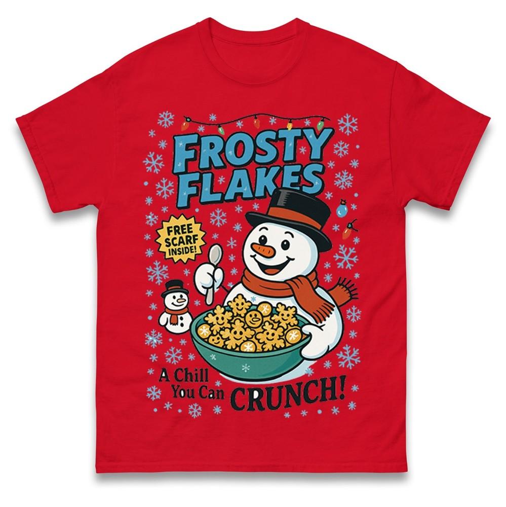 Snowunisex Frosty Flakes Christmas T Shirt Funny Xmas Tee Gift For Unisex Unisex S