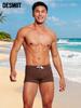 2026 Desmiit High Elastic Men's Quick-Dry Boxer Swimsuit for Hot Springs, Model S4633