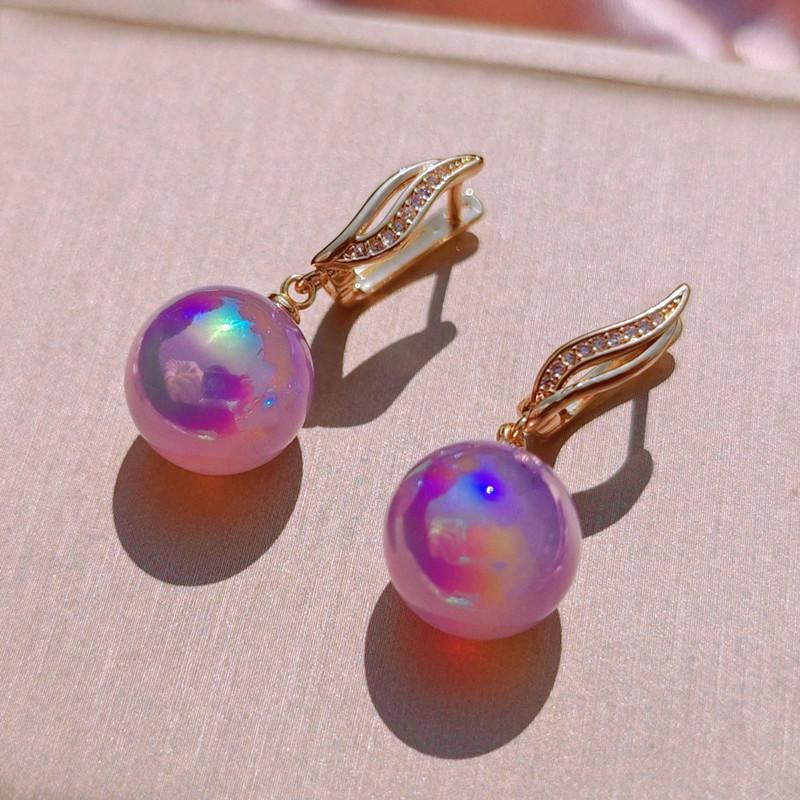 

Фиолетовые серьги-капли с искусственным жемчугом для женщин, новинка 2024 года, модные серьги, модные вечерние украшения, свадебные аксессуары фиолетовый