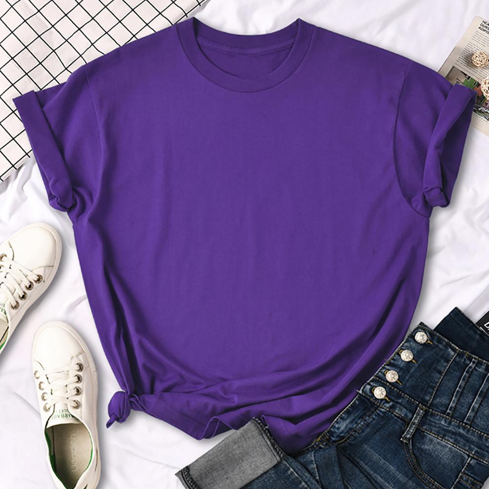 

Удобная однотонная футболка женская летняя, разноцветные футболки, дышащая, мягкая, уличный стиль, круглый вырез, женская, с коротким рукавом S