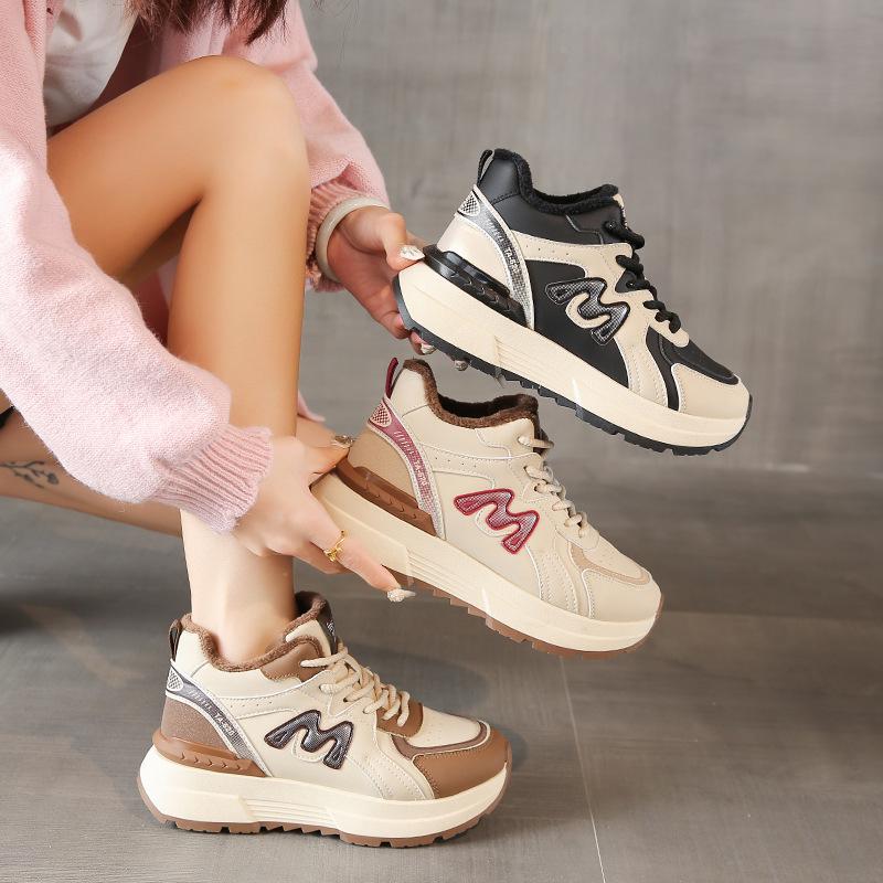 Sind die neuen Samt Forrest Gump Schuhe Damen Winter Studenten Papa Schuhe warm und lässig F-