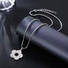 Stainless Steel Material Flower Pendant Necklace Jewelry Birthday Gift for Girls