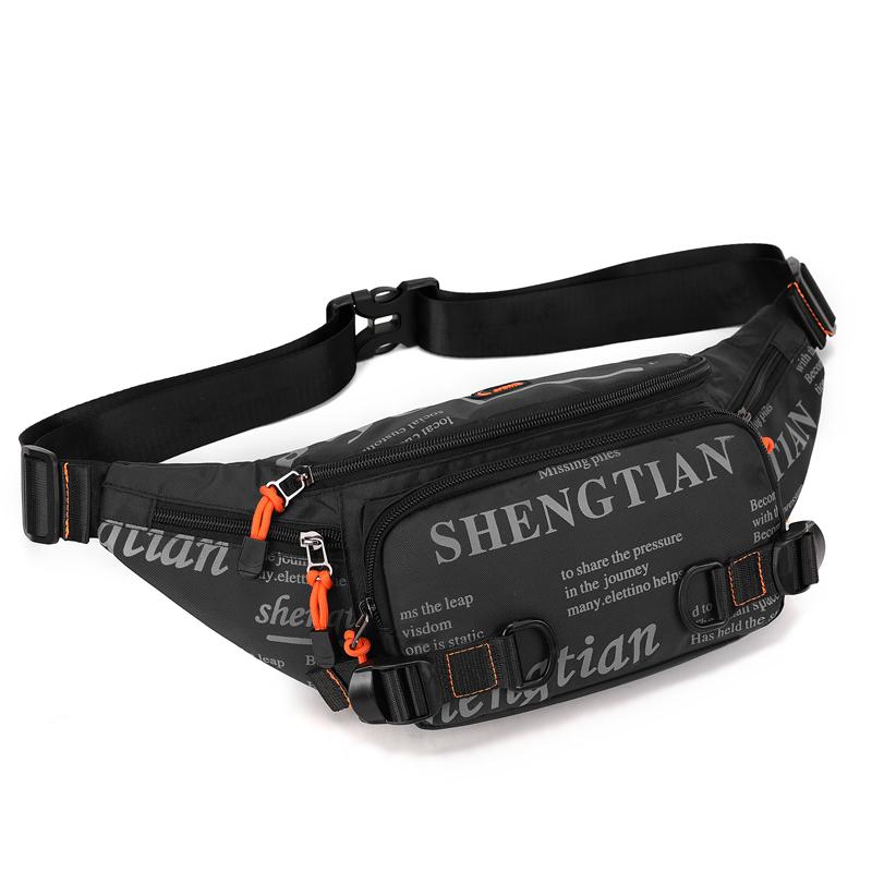 Men's Waterproof Nylon Waist Pack - Lightweight Running Belt Bag for Travel, Sports & Outdoor Activities
