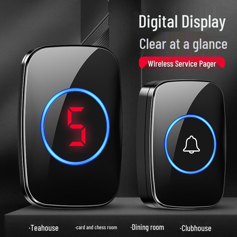 Wireless Pager for Tea House and Restaurant Service: Catering, Dining Room, Mahjong Room, and Private Room Call Bell