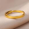 Minimalist Stainless Steel Rings For Women Gold Color Adjustable Finger Rings Fashion Wedding Waterproof Jewelry Gift