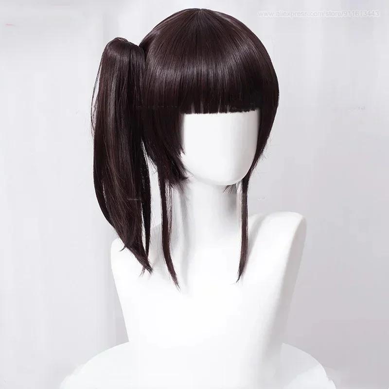 Anime Kimetsu no Yaiba Kanawo Tsuyuri Kanao Capelli Resistenti al Calore Costume Cosplay Parrucche o Fermaglio a Farfalla