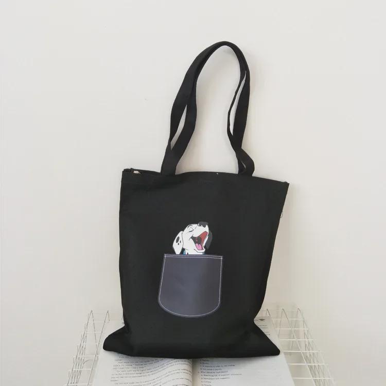 Cat, Kitten & Puppy Summer Canvas Tote - Fresh Literary Style Shoulder Bag for Students