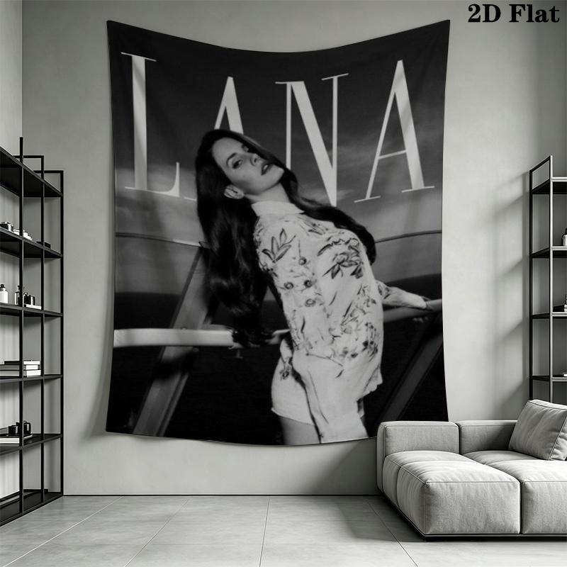 Lana Del Rey Wall Tapestry Aesthetic Wall Hanging Printed Fabric Blanket Decorative Tapestries for Bedroom Living Room Home Decor