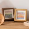 Oil Painting Stick Picture Frame Pendulum Table Mini Square Hollow Picture Frame Wooden DIY Frame Photo Home Decor