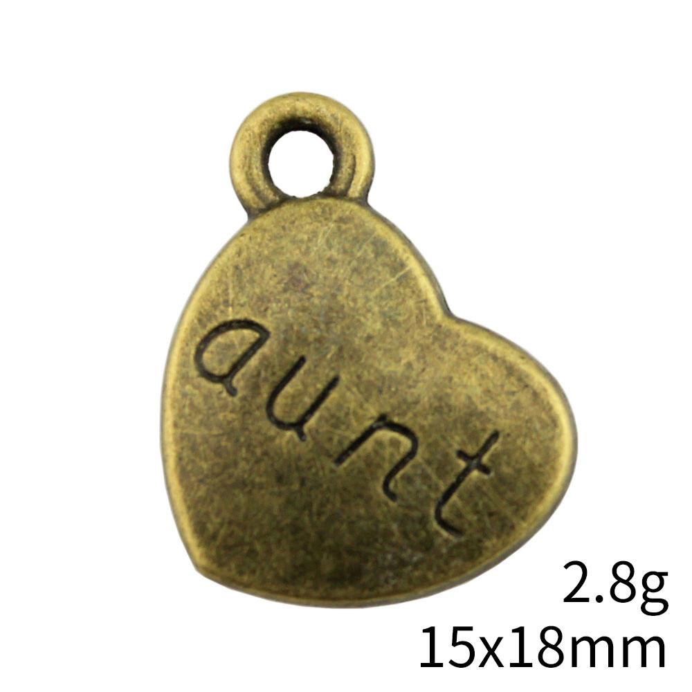 Gifts For Women Charms Bulk Family Member Heart Tags Charms Pendant Souvenir Male Pendant