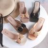 Yuzhihao Women's Beaded One-Strap Summer Sandals - Casual Flat Beach Shoes