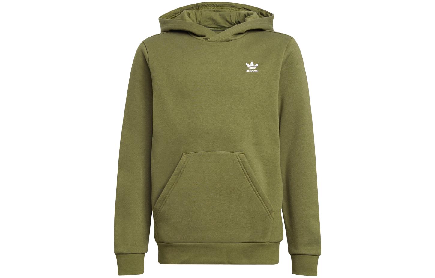 Adidas Originals Sweatshirt Kids  Dark Olive Green/White HF2308 146