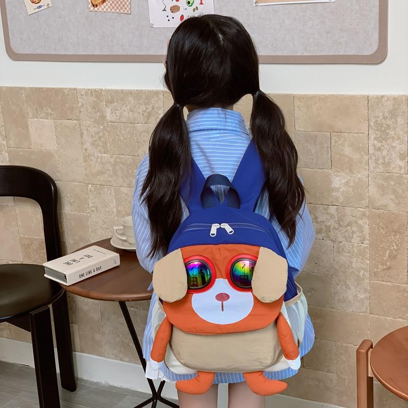 Schoolbag Fashion Children's Backpack Girl Boy Baby Outdoor Travel Light Burden Reduction Backpack Cute Cute Pet Out Bag