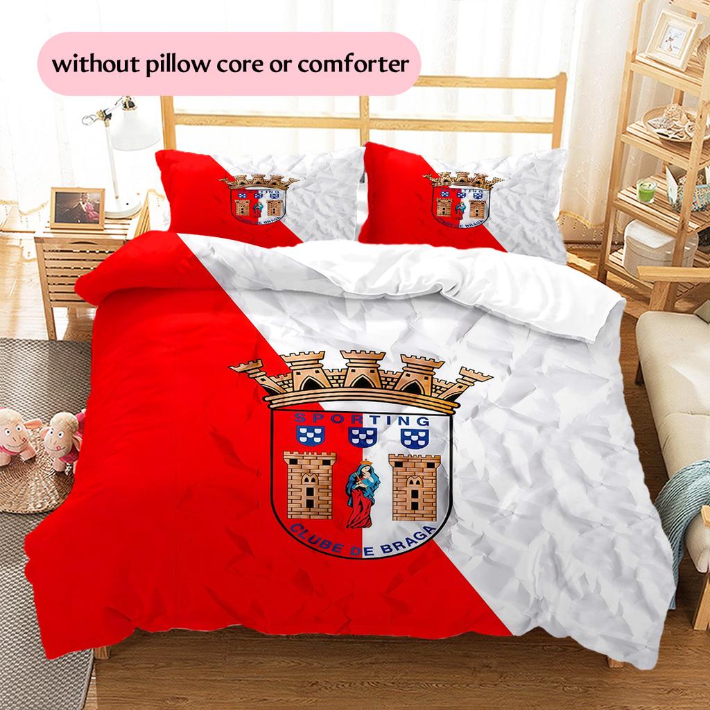 SC Braga Pattern Bedding Quilt Set Home Decoration Gift (1 * duvet cover + 2 * pillowcase without core)